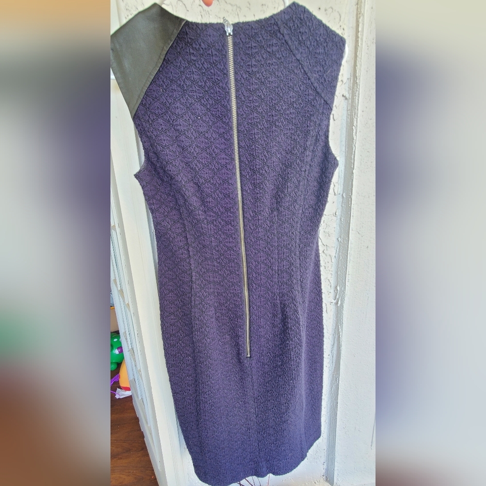 Nanette Lapore Dark Blue & Black Sleeveless Zip Dress Sz 8 - Picture 4 of 6